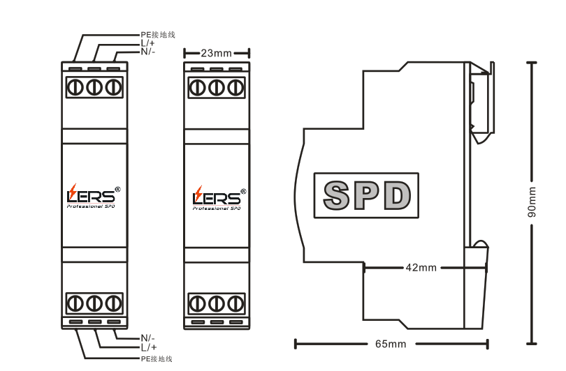 开关型天馈防雷器R25N70F安装示意图